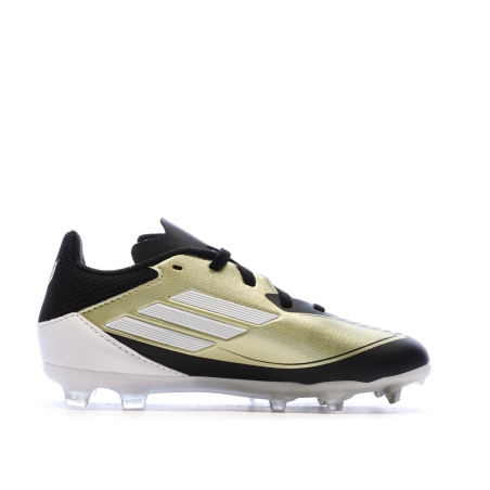 Chaussures de football Noires/Blanches Garçon Adidas League Fg/mg J Messi