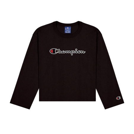 T-shirt Manches longues Noir Fille Champion 404233