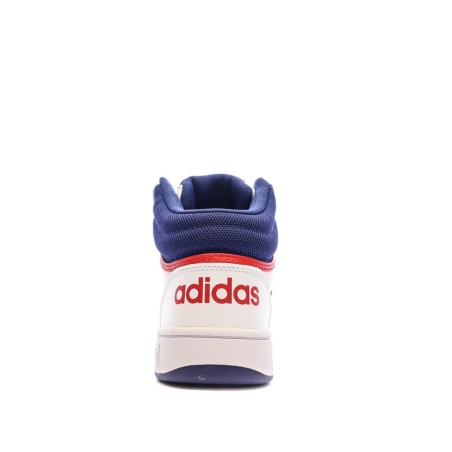 Baskets Blanche/Marine Garçon Adidas Hoops 3.0