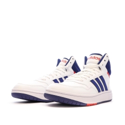 Baskets Blanche/Marine Garçon Adidas Hoops 3.0
