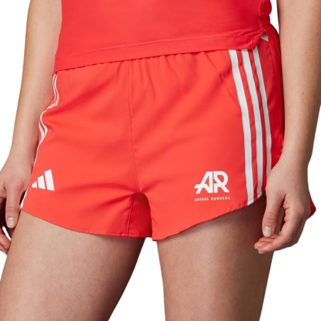 Short de running Rouge Femme Adidas Otr Ar Short