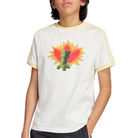 T-Shirt Blanc/Jaune Garçon Adidas JZ9930