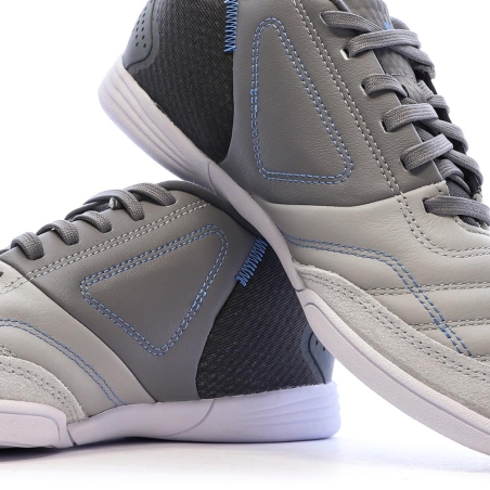 Chaussures de Futsal Gris/Noir/Bleu Garçon Adidas Top Sala