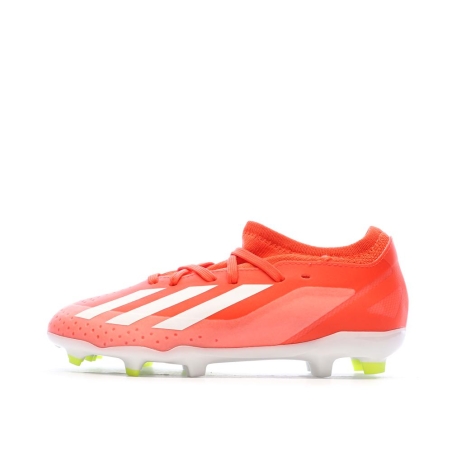 Chaussures de Football Blanches/Rouges Garçon Adidas Crazyfast League