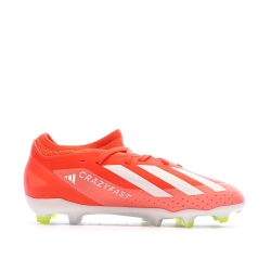 Chaussures de Football Blanches/Rouges Garçon Adidas Crazyfast League
