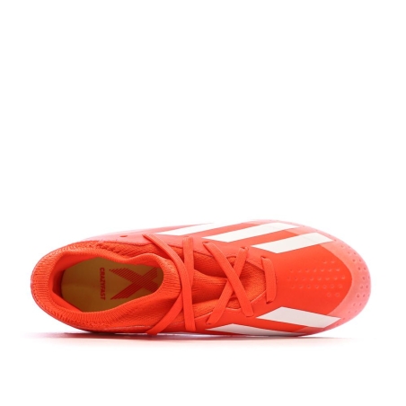 Chaussures de Football Blanches/Rouges Garçon Adidas Crazyfast League