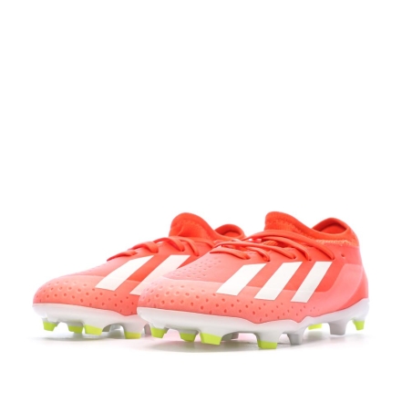 Chaussures de Football Blanches/Rouges Garçon Adidas Crazyfast League