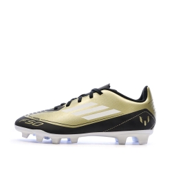 Chaussures de football Noires/Dorés Garçon Adidas Messi