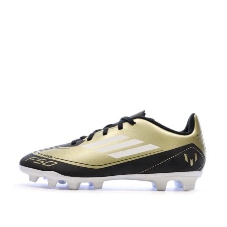 Chaussures de football Noires/Dorés Garçon Adidas Messi