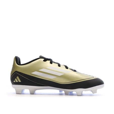 Chaussures de football Noires/Dorés Garçon Adidas Messi