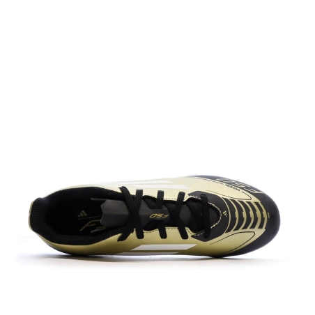 Chaussures de football Noires/Dorés Garçon Adidas Messi