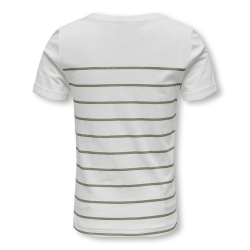 T-shirt Blanc/Vert/Doré Fille Kids ONLY Kogemily