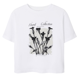 T-shirt Blanc Fille Name it Agmar