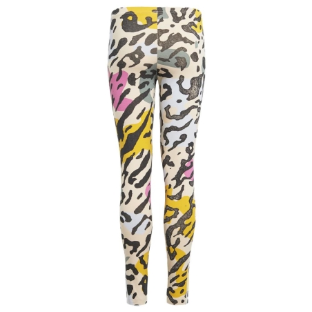 Legging Blanc/Noir à Imprimés Fille Adidas IB8604