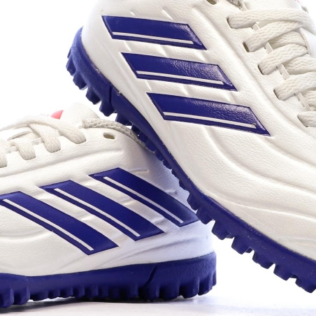 Chaussures de Futsal Blanches/Bleu Garçon Adidas Copa Pure 2