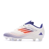 Chaussures de football Blanches/Bleu Garçon Adidas F50 Club Fxg