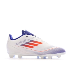 Chaussures de football Blanches/Bleu Garçon Adidas F50 Club Fxg