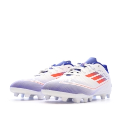 Chaussures de football Blanches/Bleu Garçon Adidas F50 Club Fxg