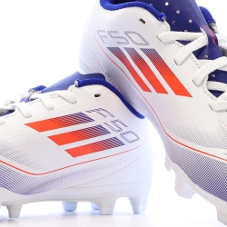 Chaussures de football Blanches/Bleu Garçon Adidas F50 Club Fxg