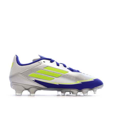 Chaussures de football Bleu/Argent Garçon Adidas F50