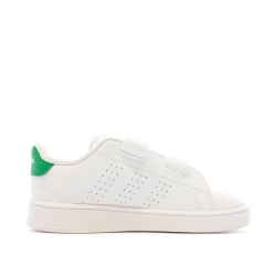Baskets Blanches/Vert Enfant Adidas Advantage