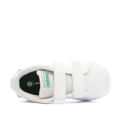 Baskets Blanches/Vert Enfant Adidas Advantage