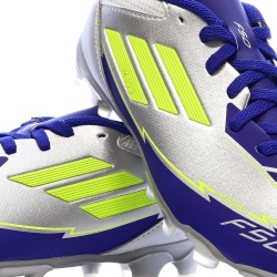 Chaussures de football Bleu/Argent Garçon Adidas F50