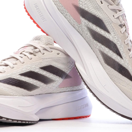 Chaussures de running Blanches/Roses Femme Adidas Adizeros