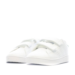 Baskets Blanches/Vert Enfant Adidas Advantage