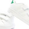 Baskets Blanches/Vert Enfant Adidas Advantage