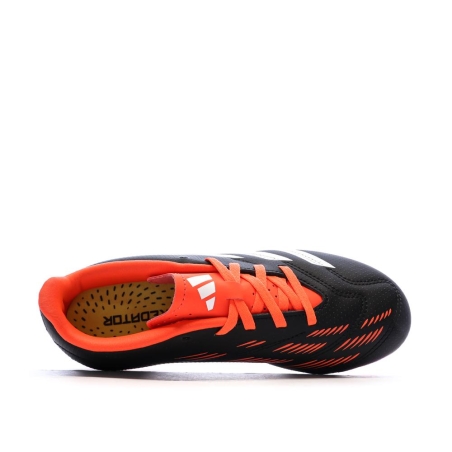 Chaussures de football Noires/Blanches/Rouges Garçon Adidas Predator Club Fxg