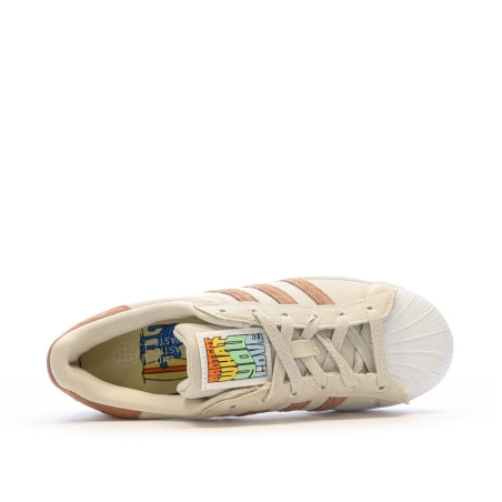 Baskets Beige/Taupe Garçon/Fille Adidas Superstar HP6548