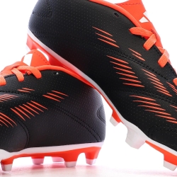 Chaussures de football Noires/Blanches/Rouges Garçon Adidas Predator Club Fxg