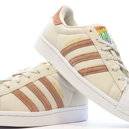 Baskets Beige/Taupe Garçon/Fille Adidas Superstar HP6548