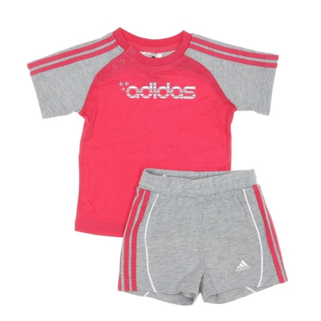 Ensemble Gris/Rose Garçon Adidas Z51693