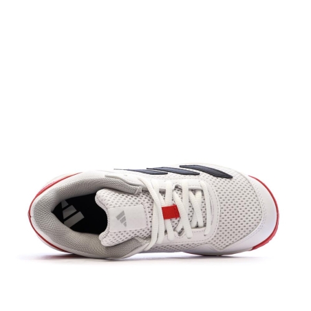 Chaussures de tennis Blanches/Rouges Garçon Adidas Courtflash