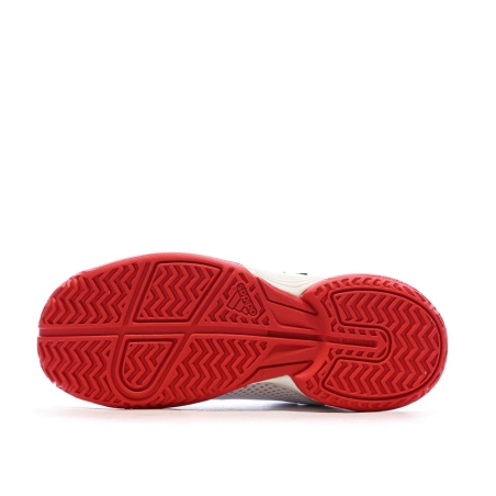 Chaussures de tennis Blanches/Rouges Garçon Adidas Courtflash