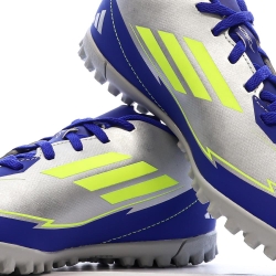 Chaussures de Foot Gris/Bleu Junior Adidas F50 Club TF J Messi