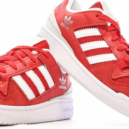 Baskets Rouges/Blanches Garçon Adidas Forum