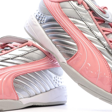 Baskets Argent/Rose Fille Puma Goalgetter