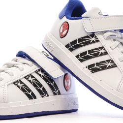 Baskets Blanc/Bleu Garçon Adidas Grand Court Spider-man