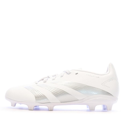 Chaussures de Foot Blanches Junior Adidas Predator League FG
