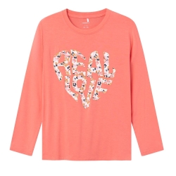 T-shirt Manches Longues Orange Fille Name it Fnjafa