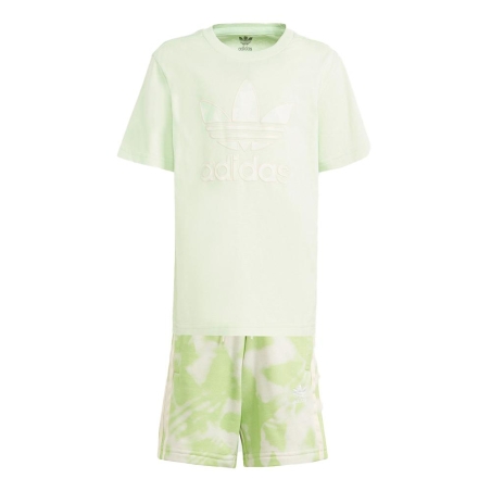 Ensemble survêtement Vert Enfant Adidas Short Tee Set