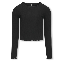 T-Shirt Manches Longues Noire Fille Kids ONLY Kognella