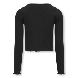 T-Shirt Manches Longues Noire Fille Kids ONLY Kognella