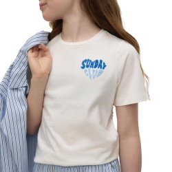 T-Shirt Blanc Fille Vero Moda Frey