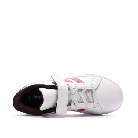 Baskets Blanches/Rouges Fille Adidas Grand Court Minnie