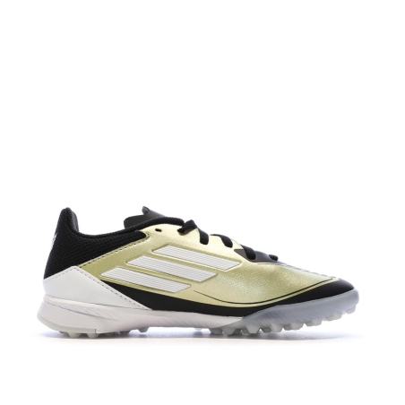 Chaussures de Foot Doré/Noir Junior Adidas F50 League TF J Messi