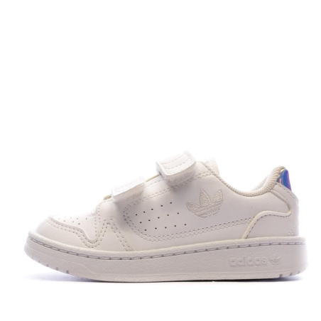 Baskets Blanche/Argent Fille Adidas NY 90 CF